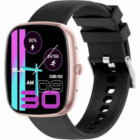 Smartwatch Damski GRAVITY GT18-1 Różowy Pasek Silikonowy + Czarny Pasek Gravity
