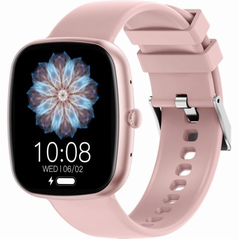 Smartwatch Damski GRAVITY GT18-2 Różowy Pasek Silikonowy + Biały Pasek Gravity
