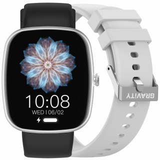 Smartwatch Damski GRAVITY GT18-5 Czarny Pasek Silikonowy + Szary Pasek Gravity