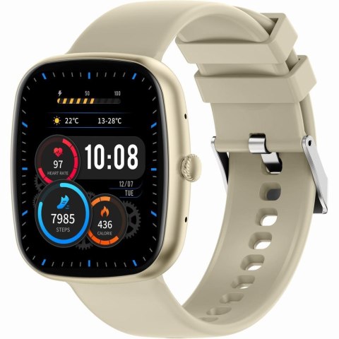 Smartwatch Damski GRAVITY GT18-7 Beżowy Pasek Silikonowy + Czarny Pasek Gravity