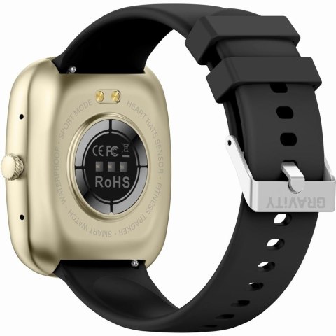 Smartwatch Damski GRAVITY GT18-7 Beżowy Pasek Silikonowy + Czarny Pasek Gravity