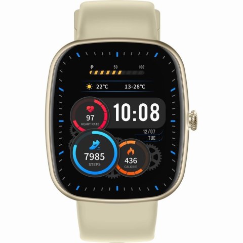 Smartwatch Damski GRAVITY GT18-8 Beżowy Pasek Silikonowy + Biały Pasek Gravity