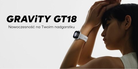 Smartwatch Męski GRAVITY GT18-4 Pomarańczowy Pasek Silikonowy + Czarny Pasek Gravity