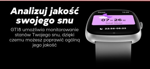 Smartwatch Męski GRAVITY GT18-4 Pomarańczowy Pasek Silikonowy + Czarny Pasek Gravity