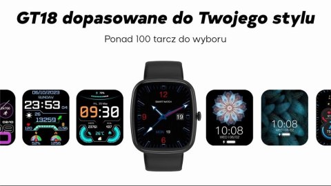Smartwatch Męski GRAVITY GT18-4 Pomarańczowy Pasek Silikonowy + Czarny Pasek Gravity