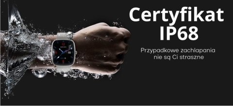 Smartwatch Męski GRAVITY GT18-4 Pomarańczowy Pasek Silikonowy + Czarny Pasek Gravity