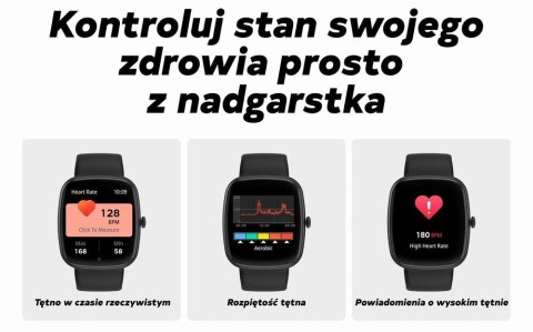 Smartwatch Męski GRAVITY GT18-4 Pomarańczowy Pasek Silikonowy + Czarny Pasek Gravity
