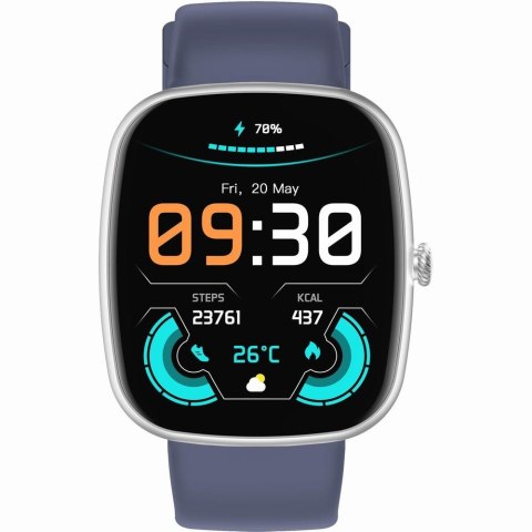 Smartwatch Męski GRAVITY GT18-6 Czarny Pasek Silikonowy + Granatowy Pasek Gravity