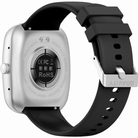 Smartwatch Męski GRAVITY GT18-6 Czarny Pasek Silikonowy + Granatowy Pasek Gravity