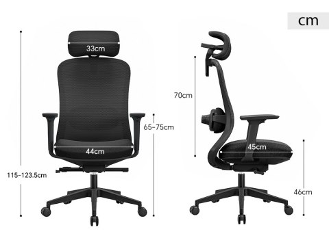 Fotel biurowy ergonomiczny ANGEL fizjO z funkcją masażu