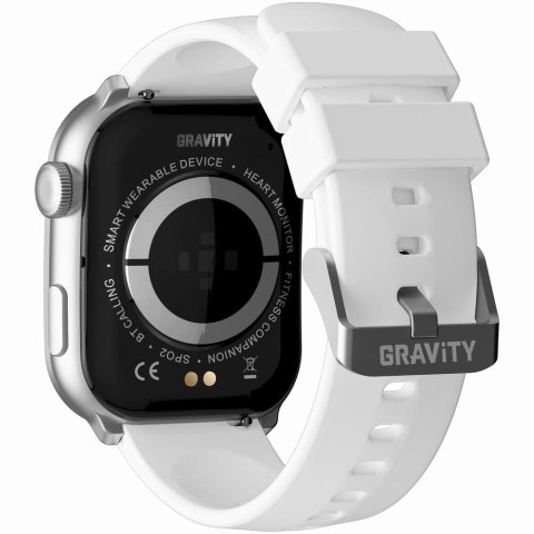 Smartwatch Damski GRAVITY GT28-10 Pasek + Bransoleta Biało Srebrny Gravity