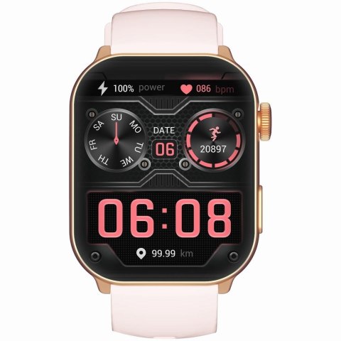 Smartwatch Damski GRAVITY GT28-6 Pasek + Bransoleta Różowe złoto Różowy Gravity
