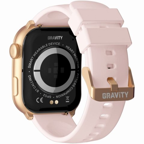 Smartwatch Damski GRAVITY GT28-6 Pasek + Bransoleta Różowe złoto Różowy Gravity