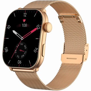 Smartwatch Damski GRAVITY GT28-8 Pasek + Bransoleta Różowe złoto Granatowy Gravity