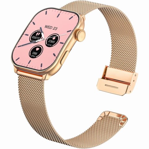 Smartwatch Damski GRAVITY GT28-8 Pasek + Bransoleta Różowe złoto Granatowy Gravity