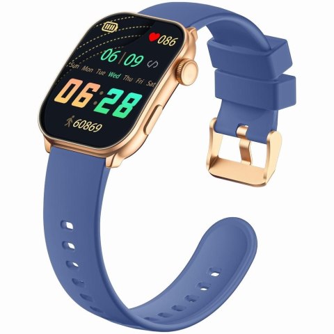 Smartwatch Damski GRAVITY GT28-8 Pasek + Bransoleta Różowe złoto Granatowy Gravity