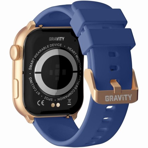Smartwatch Damski GRAVITY GT28-8 Pasek + Bransoleta Różowe złoto Granatowy Gravity