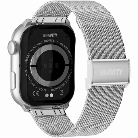 Smartwatch Damski GRAVITY GT28-9 Pasek + Bransoleta Czarno Srebrny Gravity