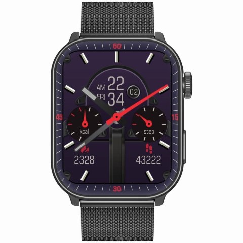 Smartwatch Męski GRAVITY GT28-1 Pasek + Bransoleta Czarny Gravity