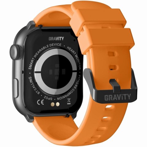 Smartwatch Męski GRAVITY GT28-2 Pasek + Bransoleta Pomarańczowo Czarny Gravity