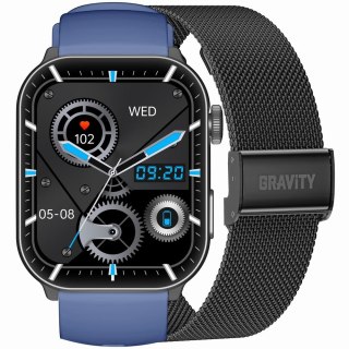 Smartwatch Męski GRAVITY GT28-3 Pasek + Bransoleta Granatowo Czarny Gravity