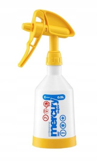OPRYSKIWACZ MERCURY SUPER 360 PRO+, POJEMNOŚĆ 0,5L FPM ŻÓŁTY UN