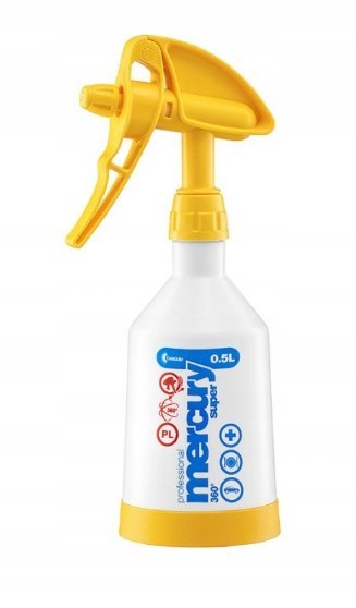 OPRYSKIWACZ MERCURY SUPER 360 PRO+, POJEMNOŚĆ 0,5L FPM ŻÓŁTY UN OPRYSKIWACZ MERCURY SUPER 360 PRO+, POJEMNOŚĆ 0,5L FPM ŻÓŁTY UN