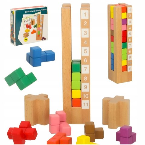 Klocki drewniane edukacyjne układanka Montessori kolorowe Kik Sp. z o. o. S Klocki drewniane edukacyjne układanka Montessori kolorowe Kik Sp. z o. o. S