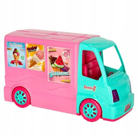 Samochód dla lalek kamper food truck zestaw 21 el. Kik Sp. z o. o. Sp. k.