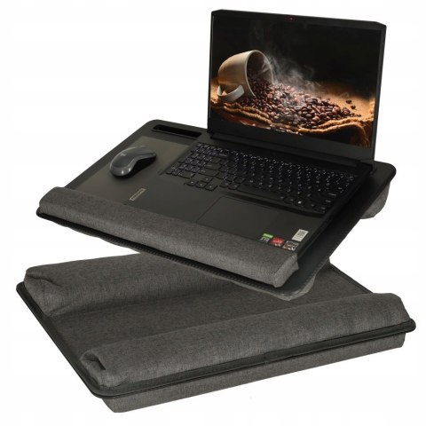 Stolik pod laptopa przenośny taca do łóżka na kolana podstawka czarny z pod