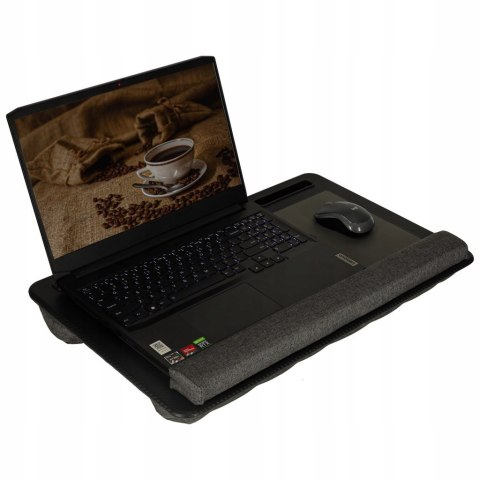 Stolik pod laptopa przenośny taca do łóżka na kolana podstawka czarny z pod