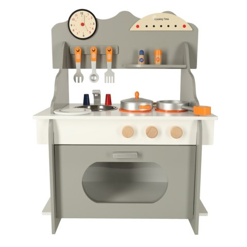 Kuchnia dla dzieci drewniana MDF piekarnik garnki akcesoria 70cm Kik Sp. z