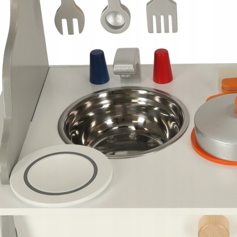 Kuchnia dla dzieci drewniana MDF piekarnik garnki akcesoria 70cm Kik Sp. z