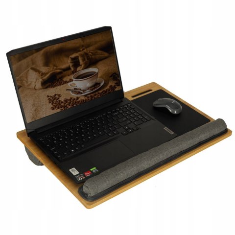 Stolik pod laptopa przenośny taca do łóżka na kolana podstawka drewniany z