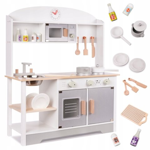 Kuchnia dla dzieci drewniana MDF MODERN CLASSIC akcesoria 82cm Kik Sp. z o.