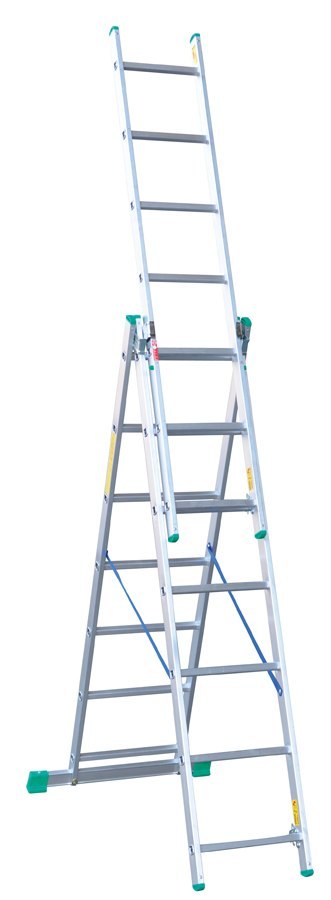 DRABINA ALUMINIOWA 3-ELEMENTOWA 420CM 7+7+7 SZCZEBLI DRABEX DRABINA ALUMINIOWA 3-ELEMENTOWA 420CM 7+7+7 SZCZEBLI DRABEX