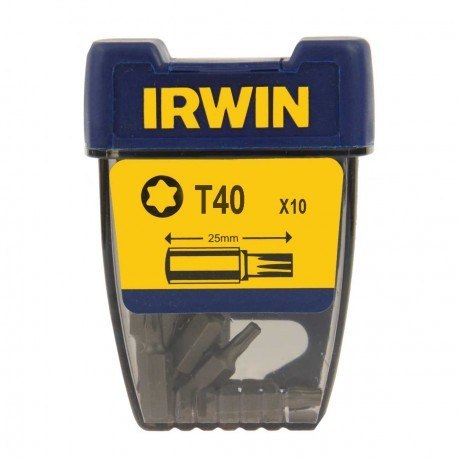 GROT, BIT, KOŃCÓWKA TYPU TORX 1/4' 25MM 10 SZT. T40 IRWIN GROT, BIT, KOŃCÓWKA TYPU TORX 1/4' 25MM 10 SZT. T40 IRWIN
