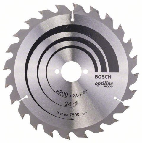 PIŁA TARCZOWA-H OPTILINE WOOD 200*2,8*30/Z24 BOSCH PIŁA TARCZOWA-H OPTILINE WOOD 200*2,8*30/Z24 BOSCH