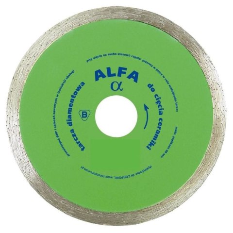TARCZA DIAMENTOWA GŁADKA DO GLAZURY ALFA 115MM IN CORPORE TARCZA DIAMENTOWA GŁADKA DO GLAZURY ALFA 115MM IN CORPORE