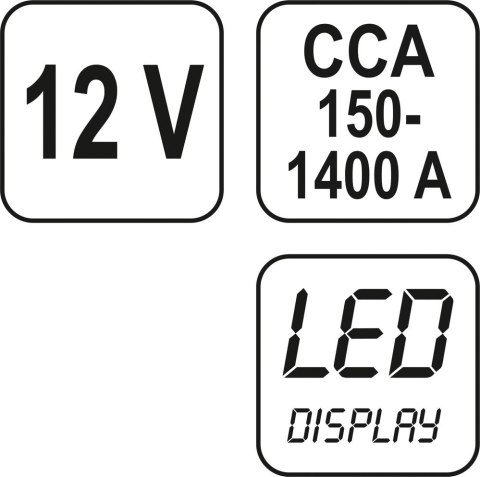 TESTER AKUMULATRORÓW 12V CYFROWY YATO TESTER AKUMULATRORÓW 12V CYFROWY YATO