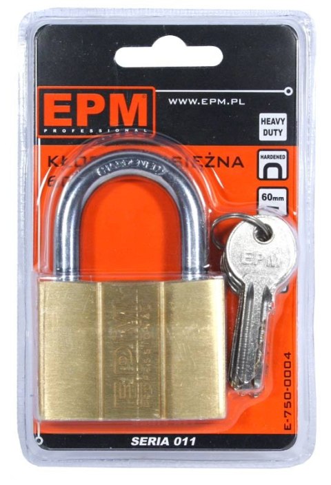 KŁÓDKA MOSIĘŻNA 5 KLUCZY 30MM EPM KŁÓDKA MOSIĘŻNA 5 KLUCZY 30MM EPM