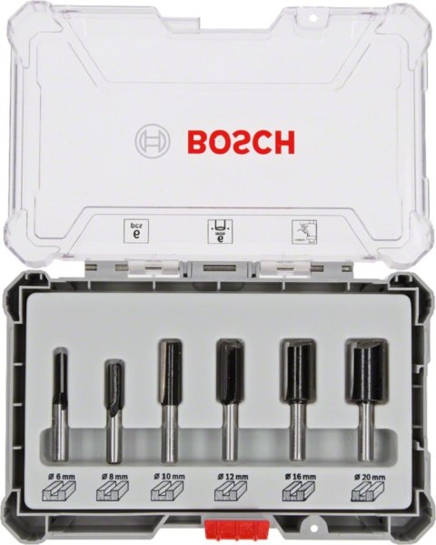 ZESTAW FREZÓW 6 SZT. UCHWYT 6MM BOSCH ZESTAW FREZÓW 6 SZT. UCHWYT 6MM BOSCH