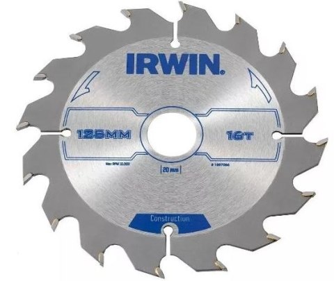 PIŁA SPIEKOWA DO DREWNA 125*20MM/16T IRWIN PIŁA SPIEKOWA DO DREWNA 125*20MM/16T IRWIN