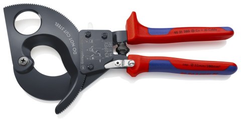 NOŻYCE DO KABLI 280MM, MECHANIZM ZAPADKOWY KNIPEX NOŻYCE DO KABLI 280MM, MECHANIZM ZAPADKOWY KNIPEX