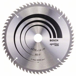PIŁA TARCZOWA-T OPTILINE WOOD 254*30/Z60 BOSCH