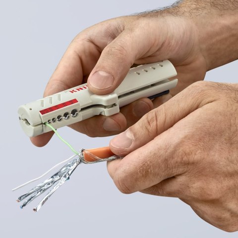 NARZĘDZIE DO ŚCIĄGANIA IZOLACJI Z KABLI TELEINFORMATYCZNYCH KNIPEX NARZĘDZIE DO ŚCIĄGANIA IZOLACJI Z KABLI TELEINFORMATYCZNYCH KNIPEX