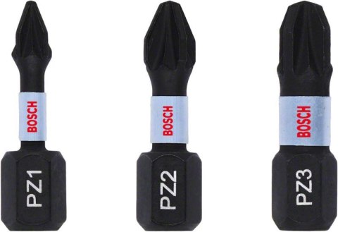 ZESTAW BITÓW IMPACT 25MM PZ1,PZ2,PZ3, BOSCH