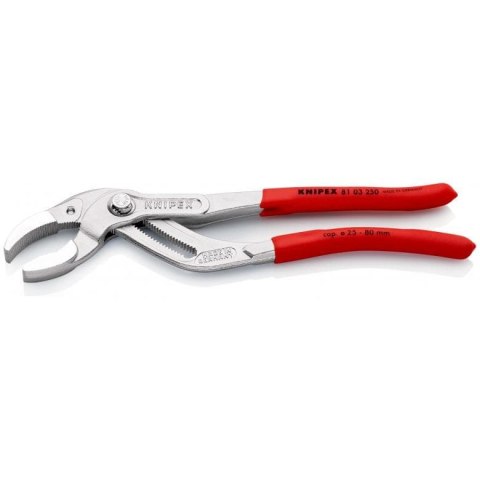SZCZYPCE DO SYFONÓW SANITARNYCH I ZŁĄCZY 250MM,25-80MM,CHROM KNIPEX SZCZYPCE DO SYFONÓW SANITARNYCH I ZŁĄCZY 250MM,25-80MM,CHROM KNIPEX
