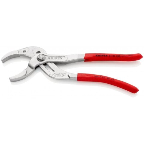 SZCZYPCE DO SYFONÓW SANITARNYCH I ZŁĄCZY 250MM,25-80MM,CHROM KNIPEX SZCZYPCE DO SYFONÓW SANITARNYCH I ZŁĄCZY 250MM,25-80MM,CHROM KNIPEX