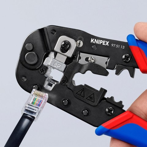 SZCZYPCE DO ZAGNIATANIA ZŁĄCZY TYPU WESTERN RJ45 KNIPEX SZCZYPCE DO ZAGNIATANIA ZŁĄCZY TYPU WESTERN RJ45 KNIPEX